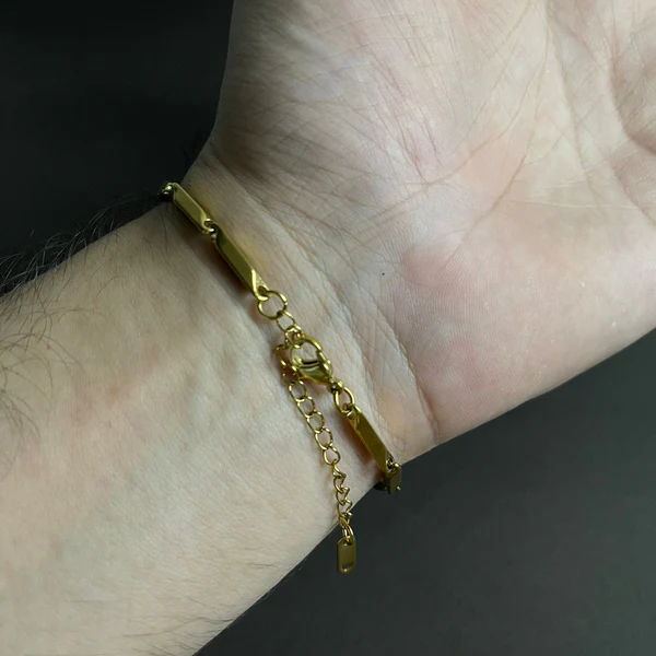 3mm_golden_rice_link_stainless_steel_chain_bracelets_for_men_online_in_Pakistan_5